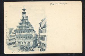 1900 GRUSS AUS ESSLINGEN GERMANY RATHAUS VINTAGE POSTCARD