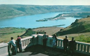 Postcard Columbia River Looking West Maryhill Museum Of Fine Arts Washington WA