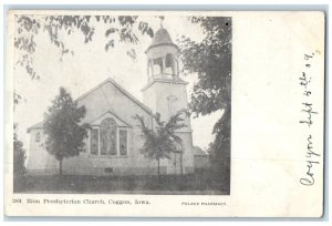 1909 Zion Presbyterian Church Chapel Cathedral Coggon Iowa IA Vintage Postcard