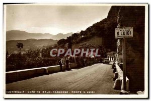 Old Postcard Ventimiglia Confine Italo Francese Luigi Ponte s