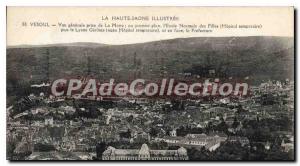 Postcard Old Vesoul Vue Generale Prize De La Motte normal school for girls pr...