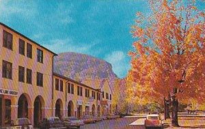 North Carolina Lake Lure Main Street Autumn Scene Showing Administration Buil...