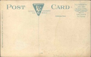 Newport RI Perry House Fountain c1910 Postcard