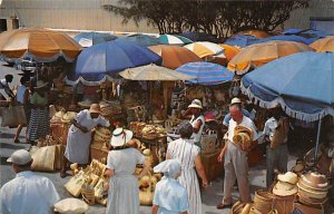 Picturesque Native Markets Nassau in the Bahamas Unused 