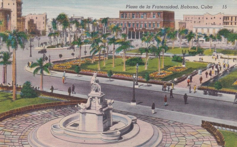 Cuba Havana Plaza de la Fraternidad 1953 sk6939