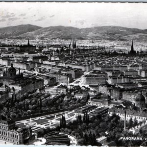 c1950s Vienna Austria RPPC Panoramic Cityscape Dome Church Cathedral Castle A362