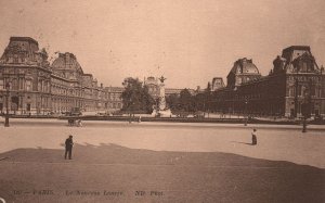 Vintage Postcard 1910's Paris Le Nouveau Louvre Historic French Museum France