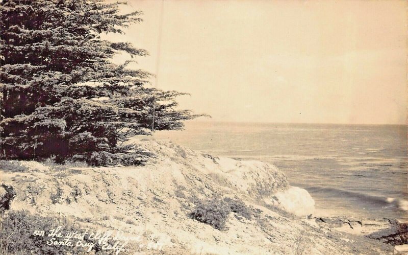 SANTA CRUZ CA CALIFORNIA~ARCH ROCK~1940s REAL PHOTO POSTCARD