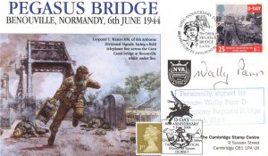 Wally Parr Pegasus Bridge WW2 D-Day Landings LTD TO 50 Hand Signed FDC
