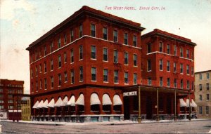 Iowa Sioux City The West Hotel 1907