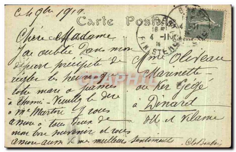 Old Postcard Brest Entree Du castle dungeon