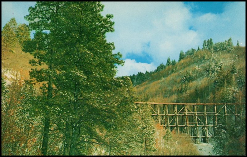 USA Post card - Old Cloudctoft Railroad Trestle, unused