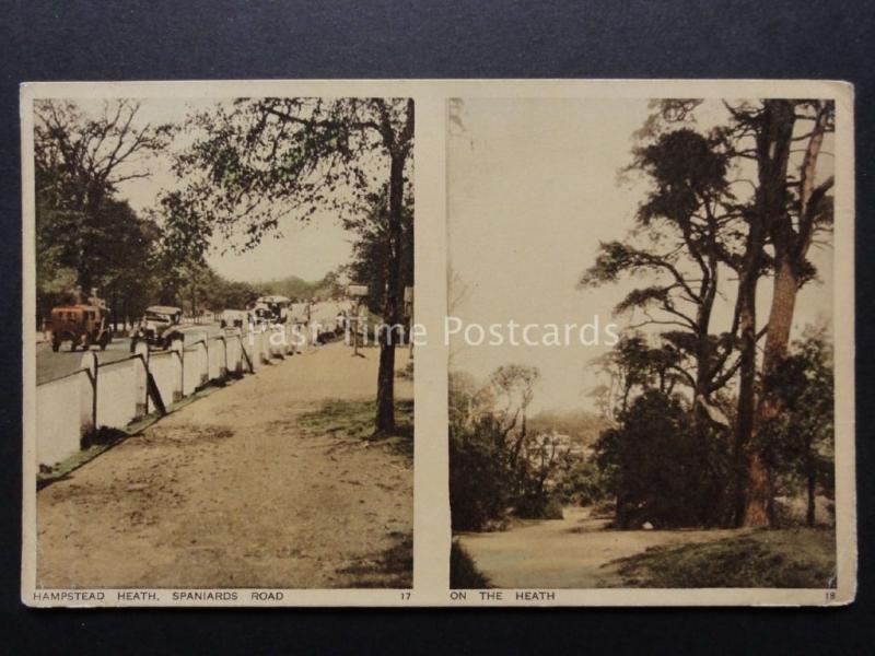 London: Hampstead Heath, Spaniards Road & On The Heath - Old Postcard