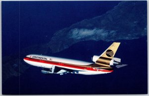 Airplane Continental Airlines Proud Bird DC-10 Colorful Decor Postcard