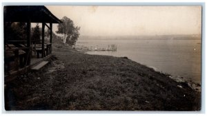 c1940s Penobscot Bay Dock View Chamber Commerce Belfast ME RPPC Photo Postcard 