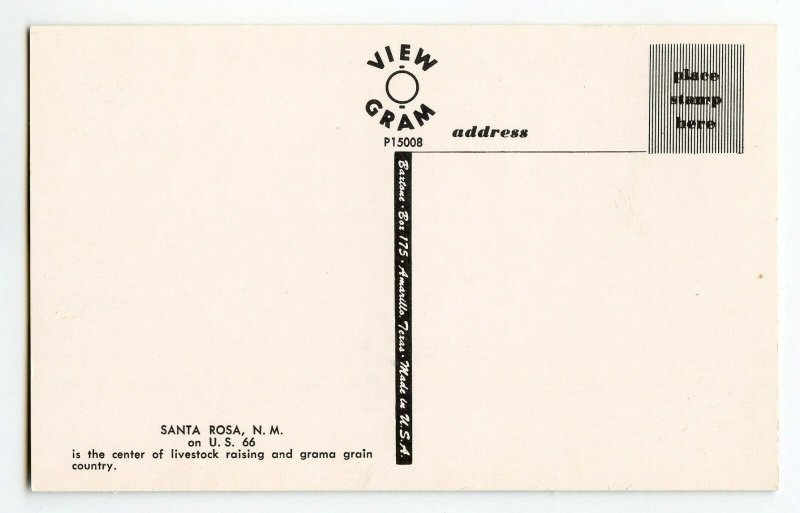 Postcard Greetings from Santa Rosa New Mexico U.S. 66 Standard View Banner Card