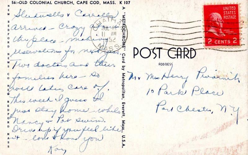 MA - Cape Cod. Old Colonial Church