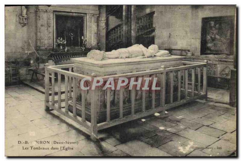Old Postcard Noiron The tombs in the & # 39eglise