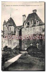 Postcard Old Castle Kerjean Finistere North West Facade