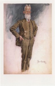 George Bernard Shaw London Portrait Gallery Painting Postcard