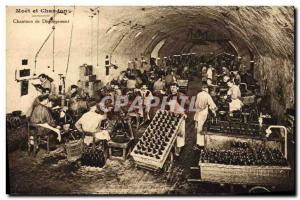 Old Postcard Folklore Wine Harvest Champagne Moet & Chandon Building disgorging