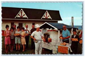 Quebec Canada Postcard Outdoor Bread Oven in Gaspe Peninsula Nord c1960's