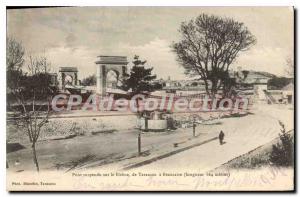 Old Postcard Tarascon Beaucaire A Suspension Bridge On The Rhone