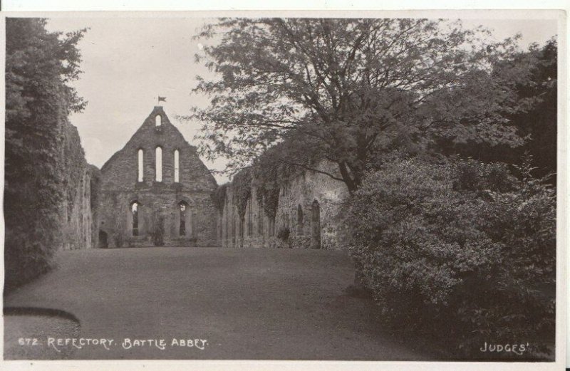 Sussex Postcard - Refectory Battle Abbey - Real Photograph - Ref 18549A