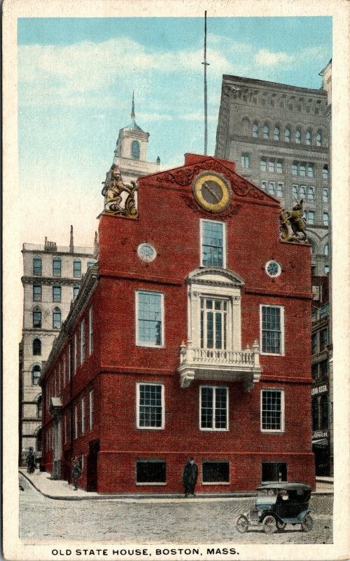 Vtg 1920's Old State House Boston Massachusetts MA Postcard