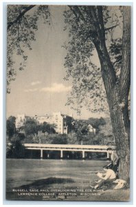 c1940 Russell Sage Hall Fox River Lawrence Appleton Wisconsin WI Artvue Postcard