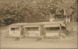 Weirs New Hampshire NH Roadside Stand The Golden Rod Soda c1915 Real Photo RPPC
