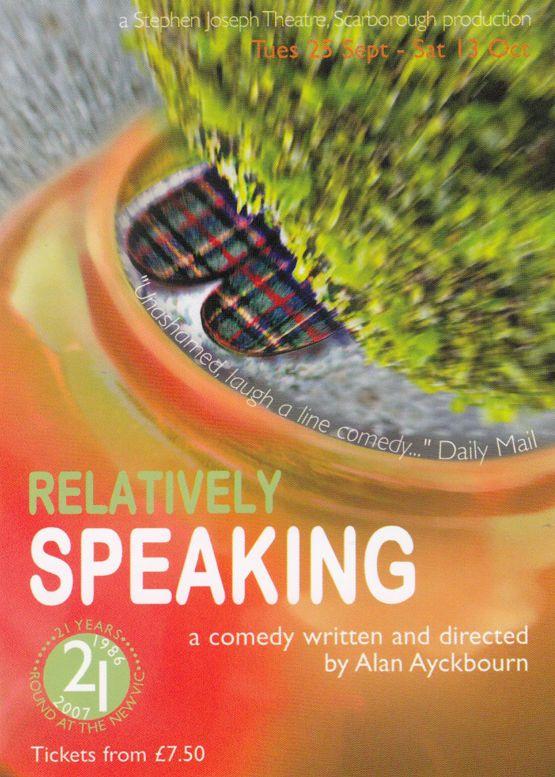 Relatively Speaking Alan Ayckbourn New Vic Theatre Poster Postcard Style Card