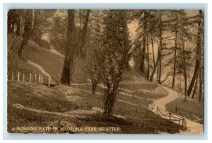 1913 A Winding Path in Madrona Seattle, Washington WA Antique Postcard
