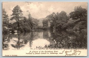 Quinebaug River  Southbridge  Massachusetts  Lake  Postcard  1905