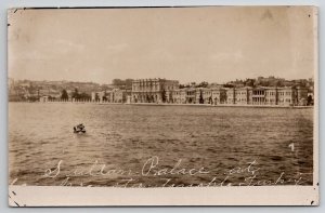 Sultan Palace Constantinople Turkey From Ship And Boat US Sailors Postcard F38