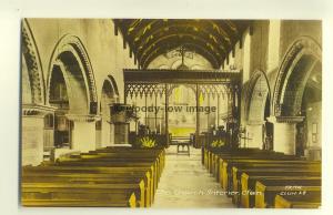 cu1765 - Interior of the Church in Clun, Shropshire - Postcard