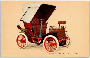 VINTAGE POSTCARD MUSEUM OF AUTOMOBILES - BROWN 1901 DE DION