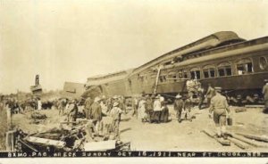 Real Photo, Near Ft. Crook, Nebraska, NE, USA Railroad Train Depot Unused 