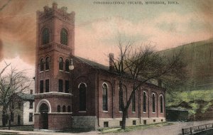 Vintage Postcard 1910's View of Congregational Church McGregor Iowa IA