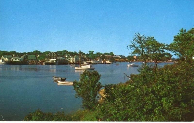 Harbor at Hyannis Cape Cod MA Massachusetts Boats Unused Vintage Postcard D26