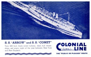 S.S. Arrow , Colonial Line between New York and Rhode Island