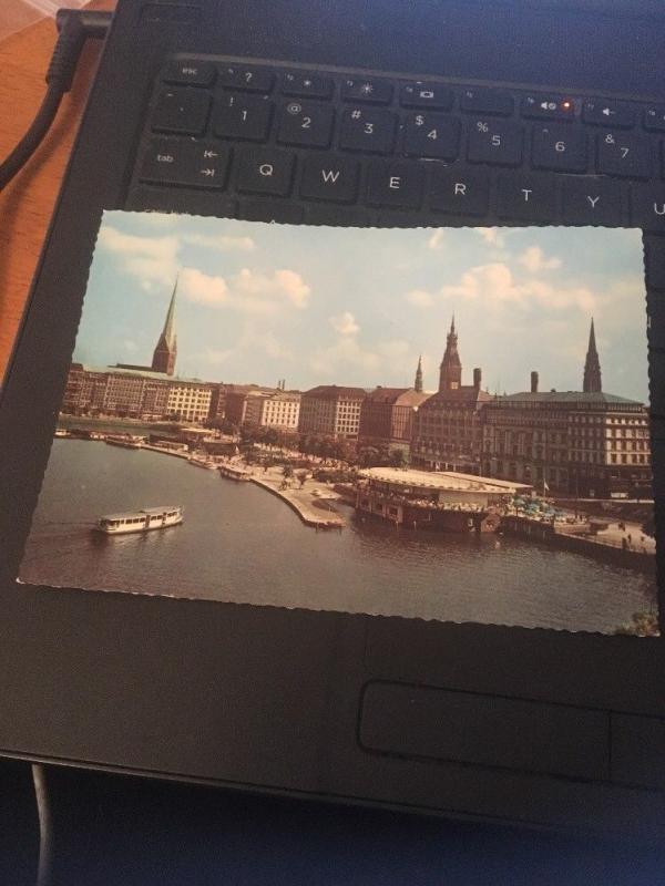 Vtg Postcard: Hamberg Jungfernstieg and Inner alster lake