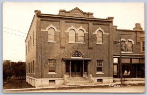 K32/ Parish New York RPPC Postcard c1910 Odd Fellows Temple I.O.O.F 1028