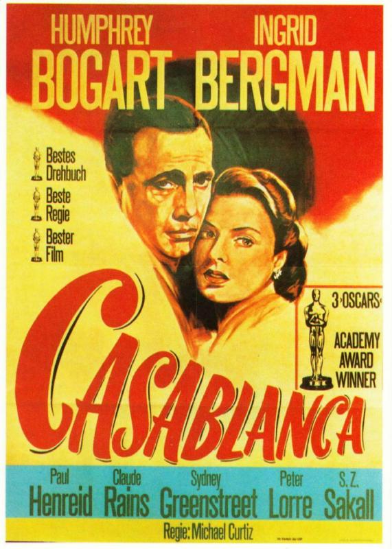 Postcard of Casablanca Movie German