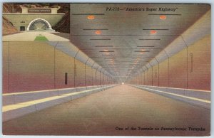 c1940s Fannettsburg, Pennsylvania Turnpike Tunnel America Highway Tuscarora A203