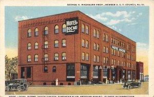 HOTEL LOCKE Pierre, South Dakota Hughes County 1920s Rare Vintage Postcard