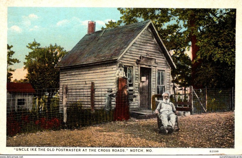 Missouri Notch Uncle Ike The Old Postmaster At The Cross Roads Curteich