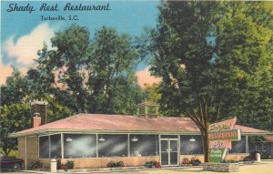 1940s Tuberville South Carolina Shady Restaurant occupation Postcard 26-662