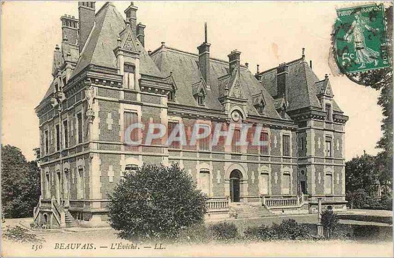 Old Postcard Beauvais-The Eveche