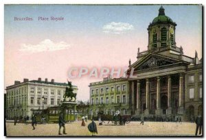 Old Postcard Brussels Place Royale